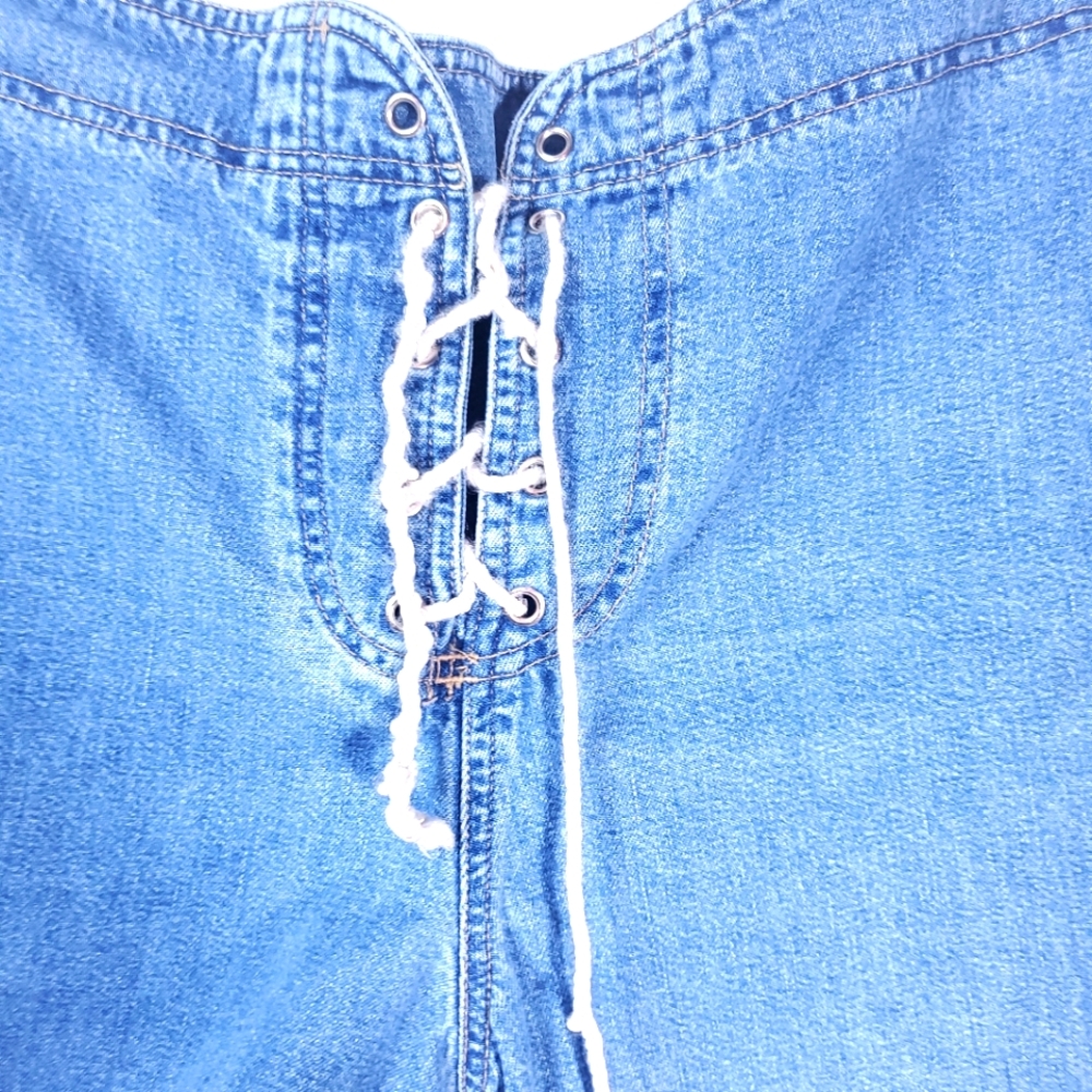 Breaker Drawstring  Jeans Short - Plus Size - Picture 4 of 7